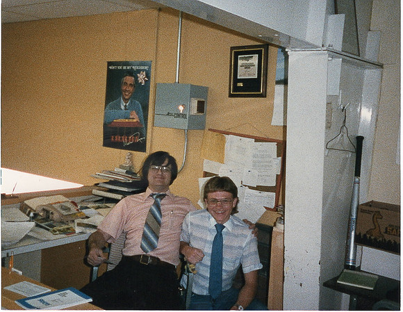(left) Store manager Mr Rogers (right) Randy Gray