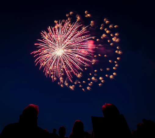 Fireworks show at the Blue Ridge Boat Marina